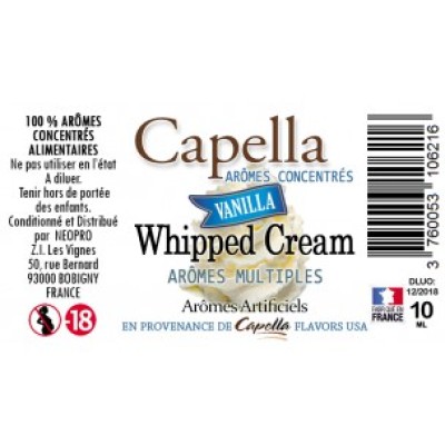 Capella Vanilla Whipped Cream Flavor 10ml
